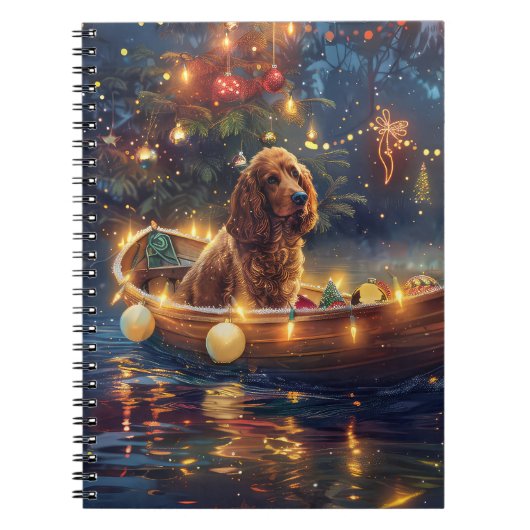 Cocker Spaniel Kerstvakantie Notitieboek (Voorkant)