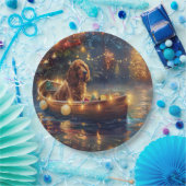 Cocker Spaniel Kerstvakantie Papieren Bordje (Feest)