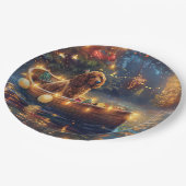 Cocker Spaniel Kerstvakantie Papieren Bordje (Gekanteld)