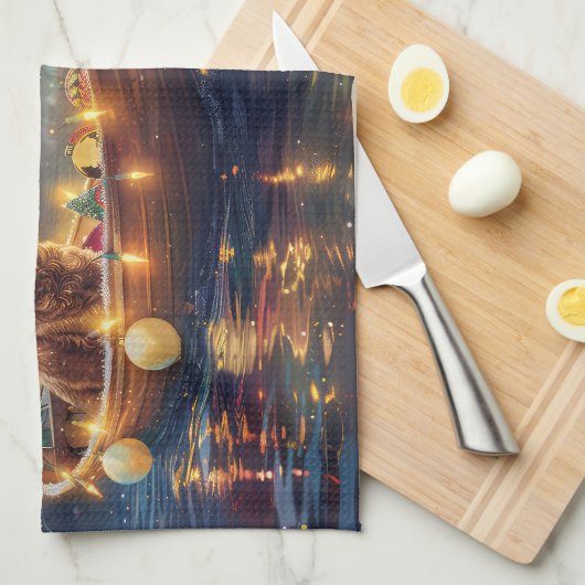 Cocker Spaniel Kerstvakantie Theedoek (Quarter Fold)