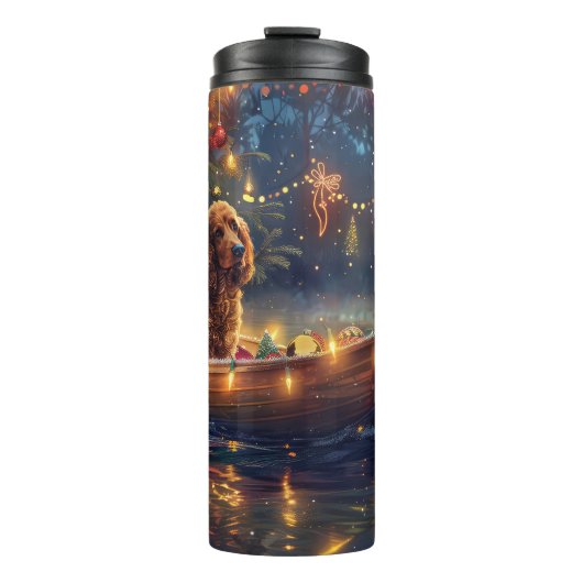 Cocker Spaniel Kerstvakantie Thermosbeker (Voorkant)