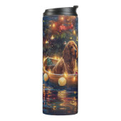 Cocker Spaniel Kerstvakantie Thermosbeker (Gedraaid links)