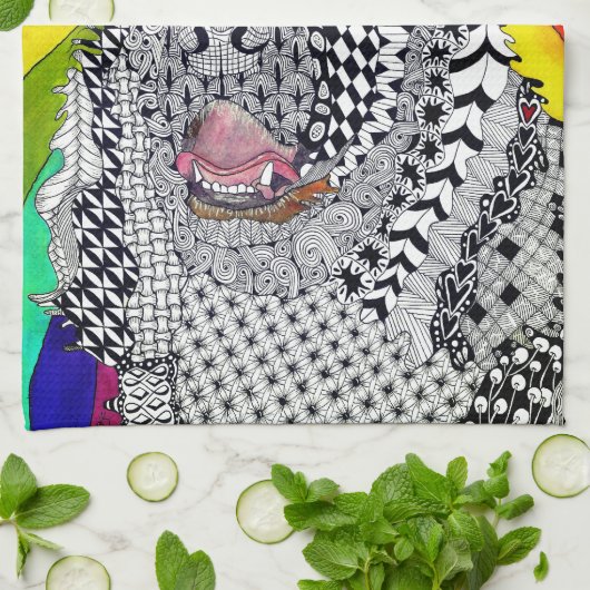 Cocker Spaniel keukenhanddoek (Gevouwen)