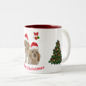 Cocker spaniel koffiekop tweekleurige koffiemok (Voorkant rechts)