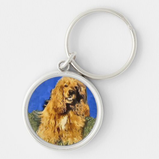 Cocker Spaniel Kunst Sleutelhanger (Voorkant)