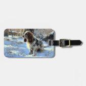 Cocker Spaniel Laat het sneeuwen Kerstmis Bagagelabel (Voorkant horizontaal)