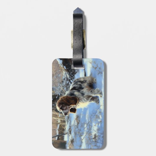 Cocker Spaniel Laat het sneeuwen Kerstmis Bagagelabel (Achterkant verticaal)