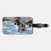 Cocker Spaniel Laat het sneeuwen Kerstmis Bagagelabel (Achterkant horizontaal)