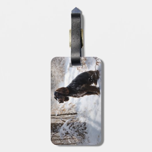 Cocker Spaniel Laat het sneeuwen Kerstmis Bagagelabel (Achterkant verticaal)
