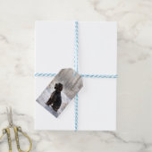 Cocker Spaniel Laat het sneeuwen Kerstmis Cadeaulabel (Met Touw)