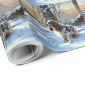 Cocker Spaniel Laat het sneeuwen Kerstmis Cadeaupapier (Rol Hoek)