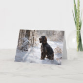 Cocker Spaniel Laat het sneeuwen Kerstmis Kaart (Voorkant)