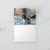 Cocker Spaniel Laat het sneeuwen Kerstmis Kaart (Binnen)