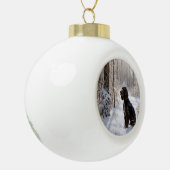 Cocker Spaniel Laat het sneeuwen Kerstmis Keramische Bal Ornament (Links)