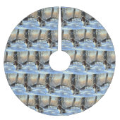 Cocker Spaniel Laat het sneeuwen Kerstmis Kerstboom Rok (Voorkant)