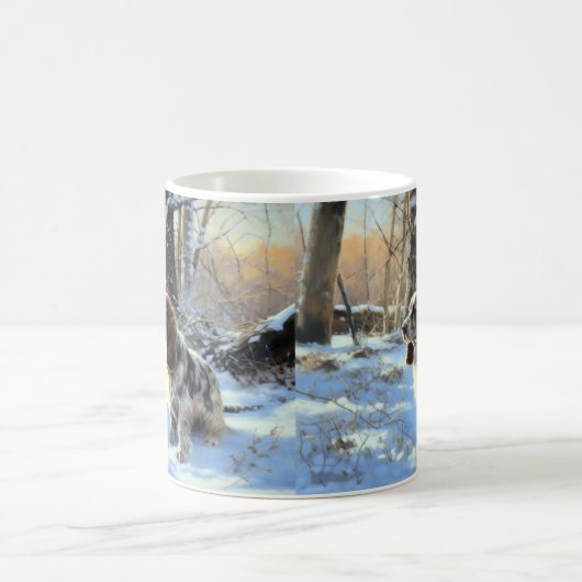 Cocker Spaniel Laat het sneeuwen Kerstmis Koffiemok (Center)