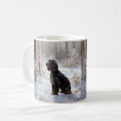 Cocker Spaniel Laat het sneeuwen Kerstmis Koffiemok (Voorkant links)
