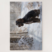 Cocker Spaniel Laat het Sneeuwen Kerstmis Legpuzzel (Verticaal)