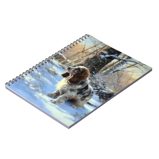 Cocker Spaniel Laat het sneeuwen Kerstmis Notitieboek (Linkerzijde)