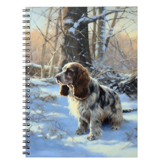 Cocker Spaniel Laat het sneeuwen Kerstmis Notitieboek (Voorkant)