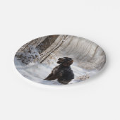 Cocker Spaniel Laat het sneeuwen Kerstmis Papieren Bordje (Gekanteld)