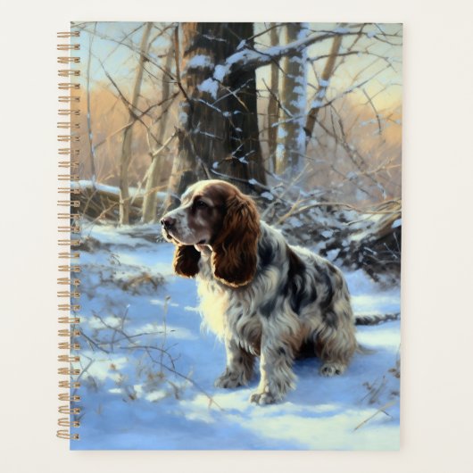 Cocker Spaniel Laat het sneeuwen Kerstmis Planner (Voorkant)