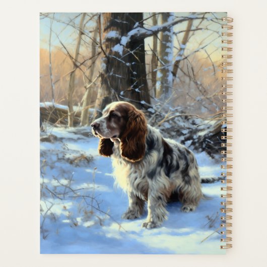 Cocker Spaniel Laat het sneeuwen Kerstmis Planner (Achterkant)
