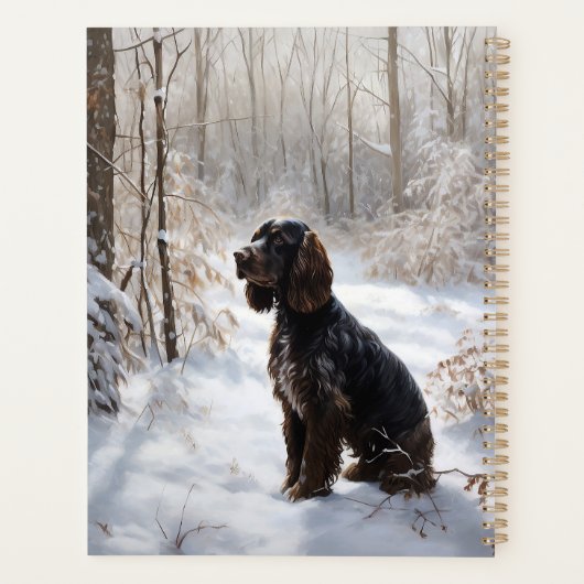 Cocker Spaniel Laat het sneeuwen Kerstmis Planner (Achterkant)