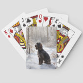 Cocker Spaniel Laat het sneeuwen Kerstmis Pokerkaarten (Achterkant)