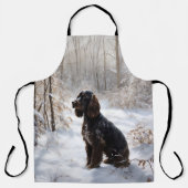 Cocker Spaniel Laat het sneeuwen Kerstmis Schort (Voorkant)