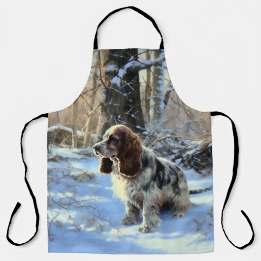 Cocker Spaniel Laat het sneeuwen Kerstmis Schort (Voorkant)