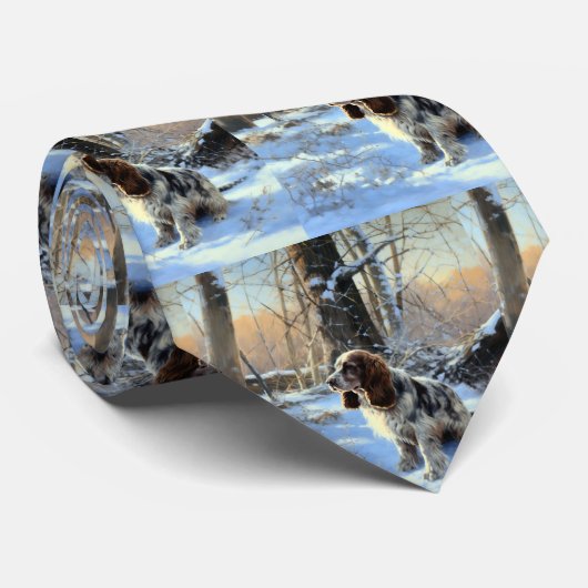 Cocker Spaniel Laat het sneeuwen Kerstmis Stropdas (Opgerold)