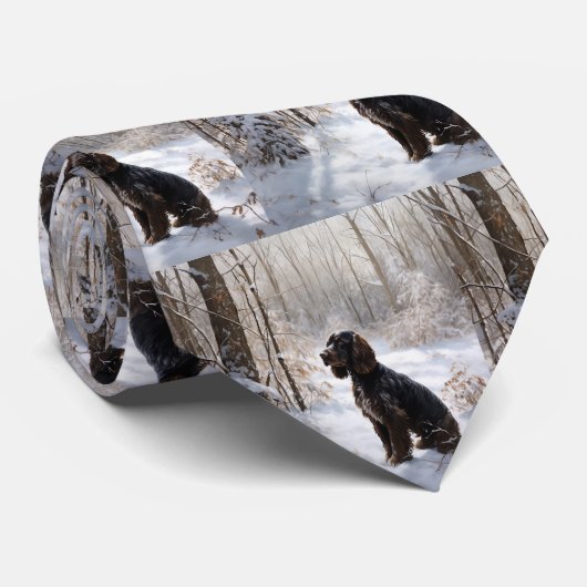 Cocker Spaniel Laat het sneeuwen Kerstmis Stropdas (Opgerold)