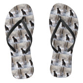 Cocker Spaniel Laat het sneeuwen Kerstmis Teenslippers (Voetbed)