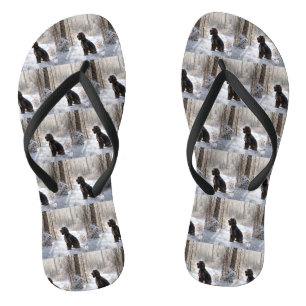 Cocker Spaniel Laat het sneeuwen Kerstmis Teenslippers