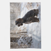 Cocker Spaniel Laat het sneeuwen Kerstmis Theedoek (Verticaal)