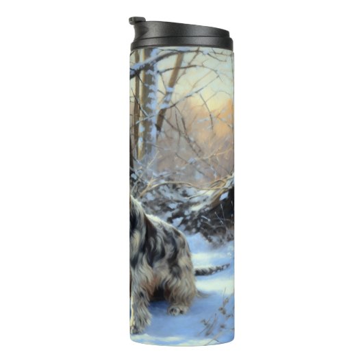 Cocker Spaniel Laat het sneeuwen Kerstmis Thermosbeker (Geroteerd rechts)