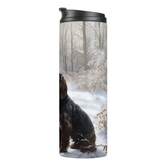 Cocker Spaniel Laat het sneeuwen Kerstmis Thermosbeker (Geroteerd rechts)