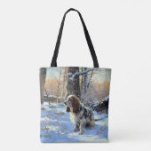 Cocker Spaniel Laat het Sneeuwen Kerstmis  Tote Bag (Achterkant)
