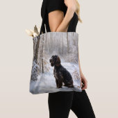 Cocker Spaniel Laat het sneeuwen Kerstmis Tote Bag (Dichtbij)