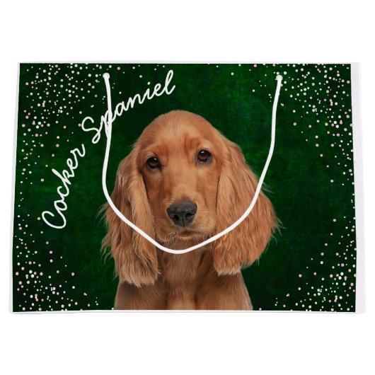 Cocker Spaniel Large Gift Bag Groot Cadeauzakje (Voorkant)