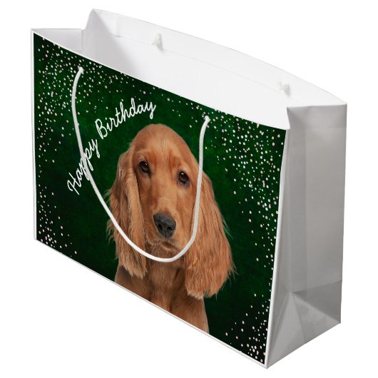 Cocker Spaniel Large Gift Bag Groot Cadeauzakje (Achterkant Gekanteld)