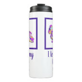 Cocker Spaniel Leuke Hond Silhouet PurplePY&B Thermosbeker (Voorkant)
