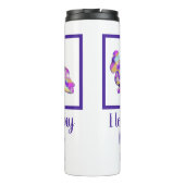 Cocker Spaniel Leuke Hond Silhouet PurplePY&B Thermosbeker (Achterkant)