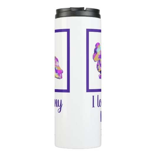 Cocker Spaniel Leuke Hond Silhouet PurplePY&B Thermosbeker (Achterkant)