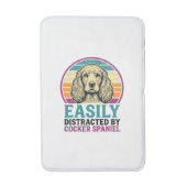 Cocker Spaniel Licht Afleidbaar Vintage Hond Shirt Badmat (Voorkant Verticaal)