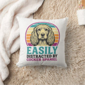 Cocker Spaniel Licht Afleidbaar Vintage Hond Shirt Kussen (Deken)
