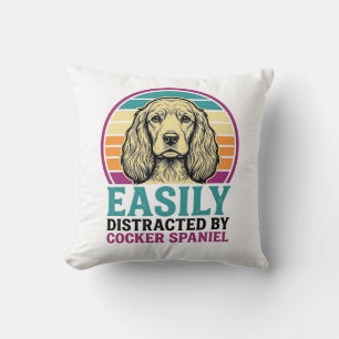 Cocker Spaniel Licht Afleidbaar Vintage Hond Shirt Kussen