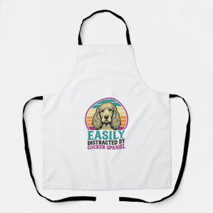 Cocker Spaniel Licht Afleidbaar Vintage Hond Shirt Schort