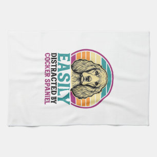 Cocker Spaniel Licht Afleidbaar Vintage Hond Shirt Theedoek